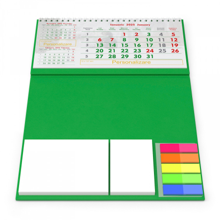 Calendar de birou personalizat, notite, Triptic [7]