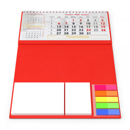 Calendar de birou personalizat, notite, Triptic [6]
