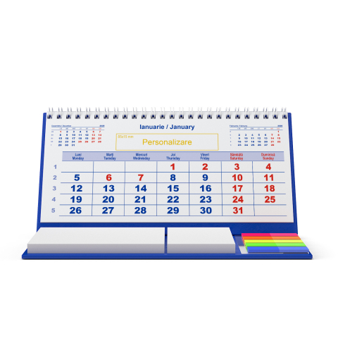Calendar de birou personalizat, notite, Clasic 1 [1]