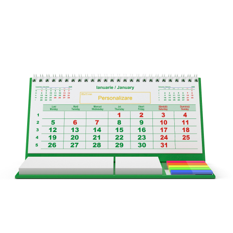 Calendar de birou personalizat, notite, Clasic 1 [3]