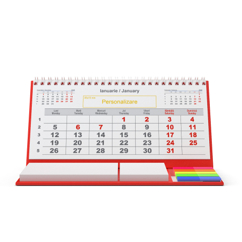 Calendare personalizate - Calendar de birou personalizat, notite, Clasic 1