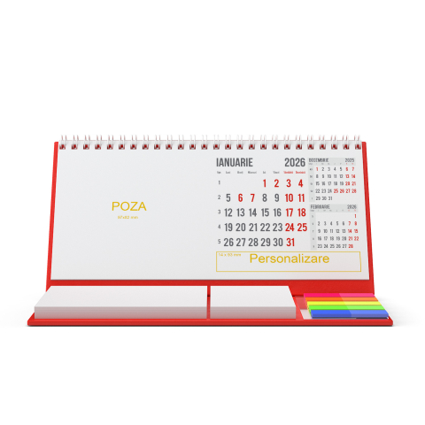 Calendar de birou personalizat, notite, Clasic2 [2]