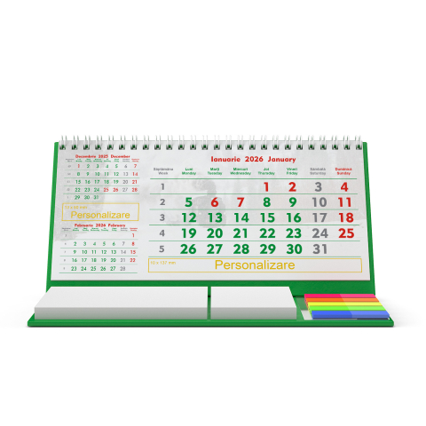 Calendare personalizate - Calendar de birou personalizat, notite, Europa