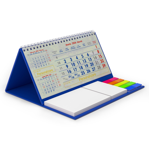 Calendar de birou personalizat, notite, Triptic [9]
