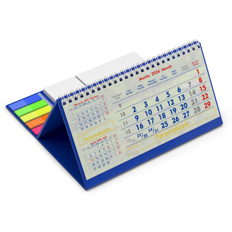 Calendar de birou personalizat, notite, Triptic [8]