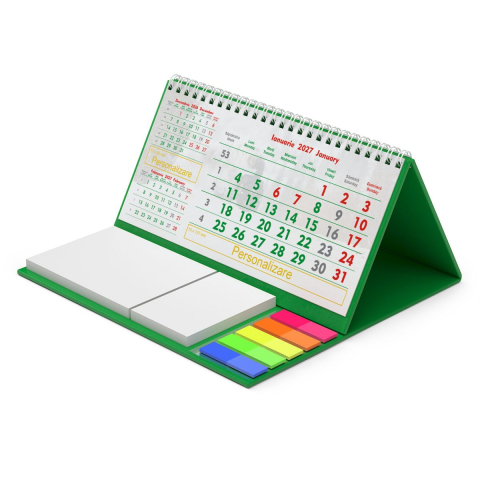 Calendar de birou personalizat, notite, Triptic [3]