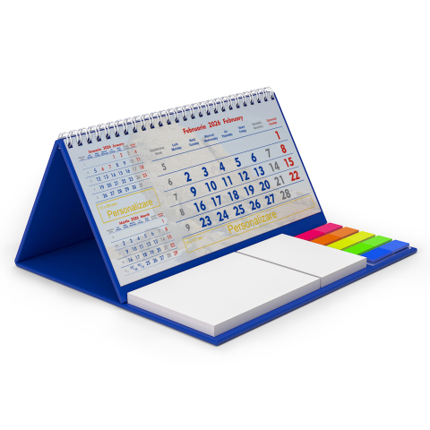 Calendar de birou personalizat, notite, Triptic [7]