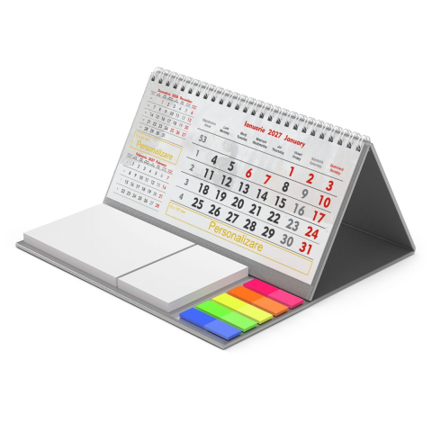 Calendar de birou personalizat, notite, Triptic [1]