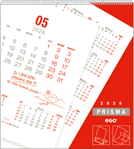 Calendar de birou Prisma, PVC, CA [1]