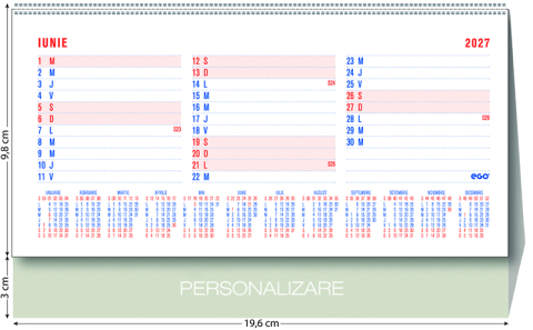 Calendar de birou Triptic - 12 file, CA [1]