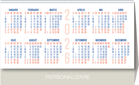 Calendar de birou Triptic - 12 file, CA [2]
