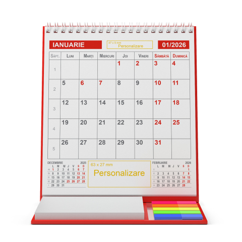 Calendar de birou vertical,notite,Triptic 1,personalizat [3]