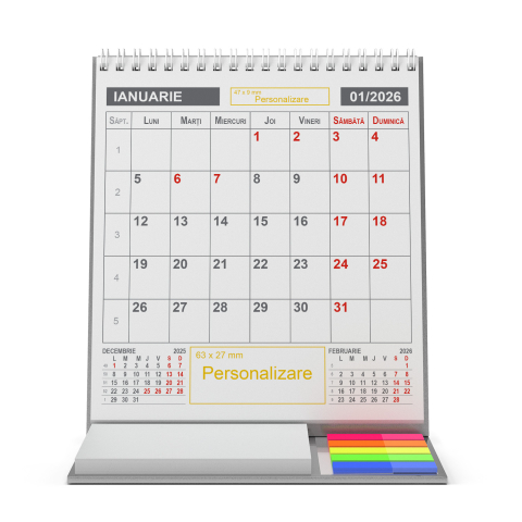 Calendar de birou vertical,notite,Triptic 1,personalizat [2]
