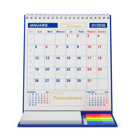 Calendar de birou vertical,notite,Triptic 1,personalizat [1]