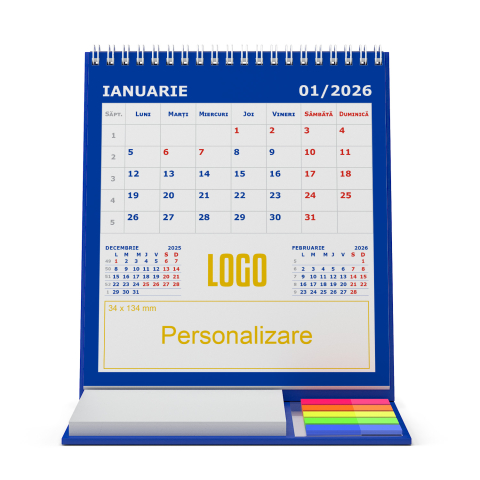 Calendar de birou vertical,notite,Triptic 2,personalizat [1]