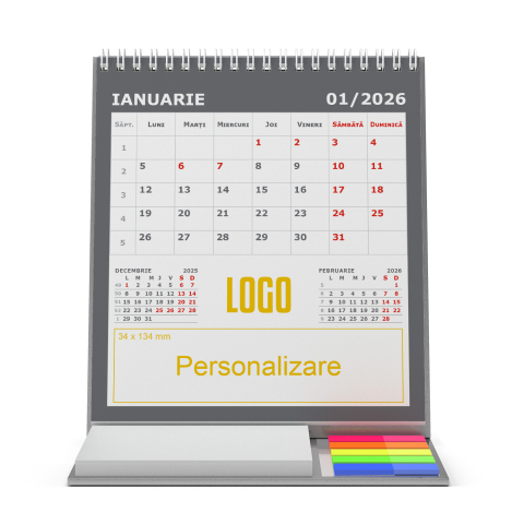 Calendar de birou vertical,notite,Triptic 2,personalizat [2]