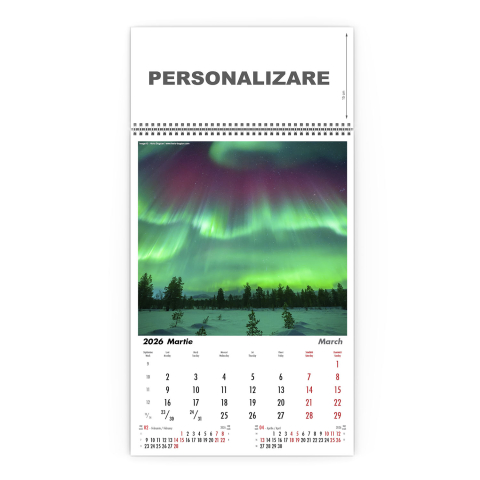 Calendar de perete Aurora Borealis, CD [3]