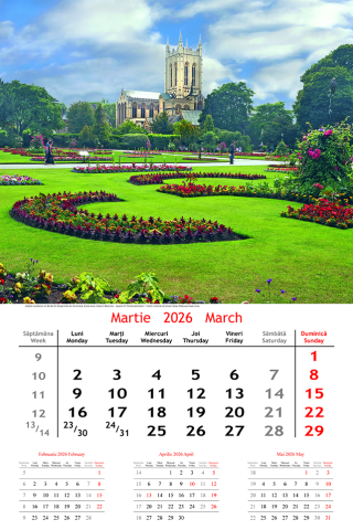 Calendar de perete Gardens, CT [1]