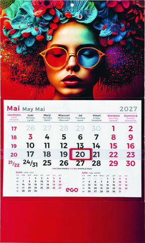Calendare triptice - Calendar de perete Triptic 1M , CA