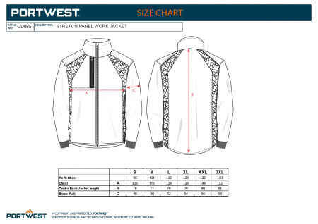 Jacheta WX2 Stretch Work, CD885 - Portwest [7]