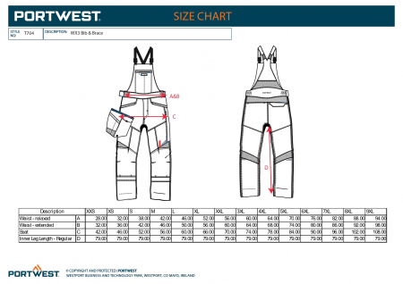 Pantaloni cu Pieptar WX3 - T704- Portwest [5]