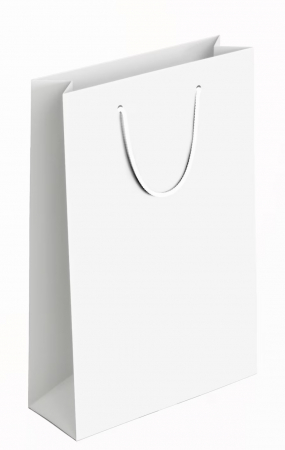 Sacose hartie - Sacosa  alba din hartie M, 25.5 x 40.5 x 9 cm