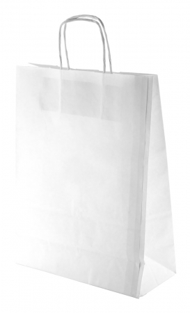Sacose, Rucsaci, Umbrele - Sacosa alba din hartie, 100 g / m2 - Store