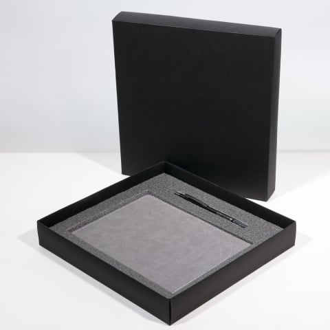 Agende datate - Set Senso Oval cu Pix metalic Bonito negru