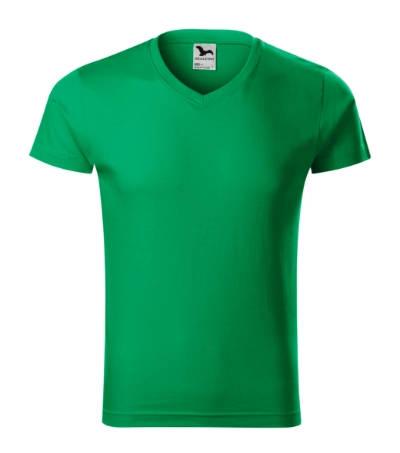 Tricouri clasice - Tricou clasic pentru bărbaţi SLIM FIT V-NECK146