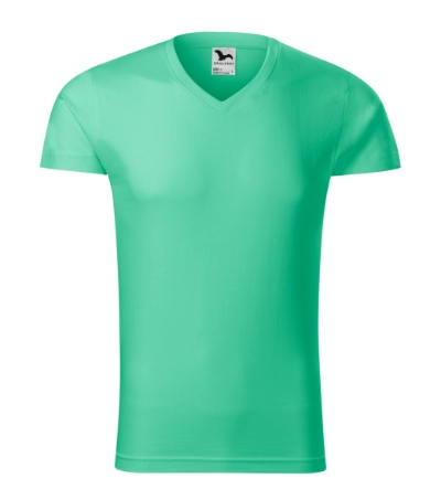 Tricou clasic pentru bărbaţi SLIM FIT V-NECK146 [13]