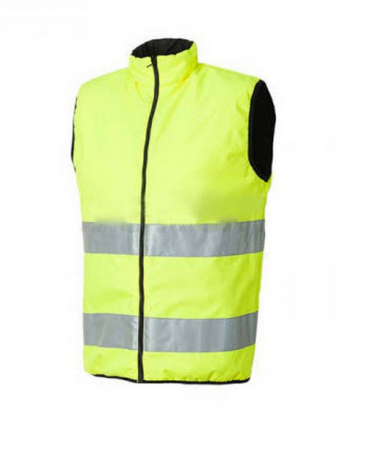 Haine de lucru personalizate - Vesta vatuita cu benzi reflectorizante Reverso