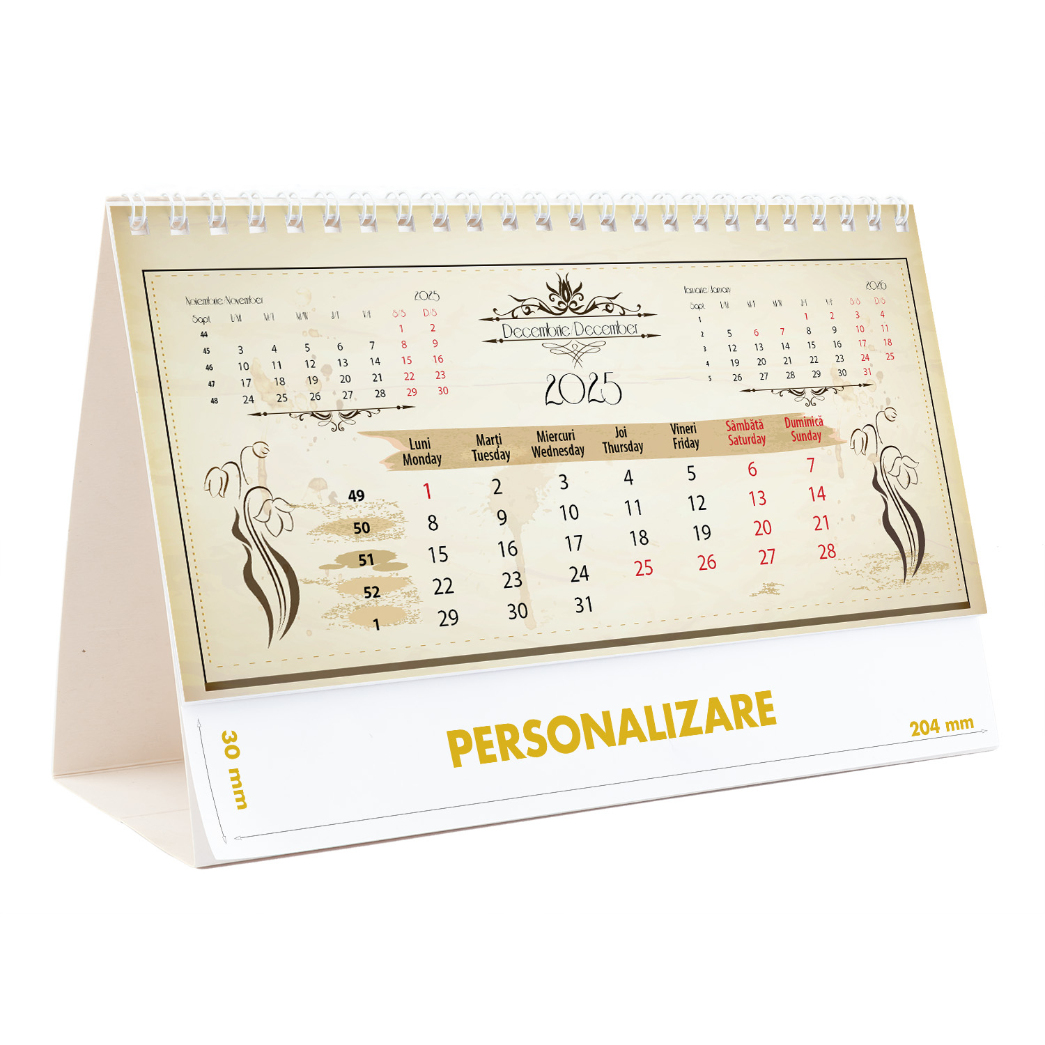 Calendar de birou Vintage, 12 file, CD [23]