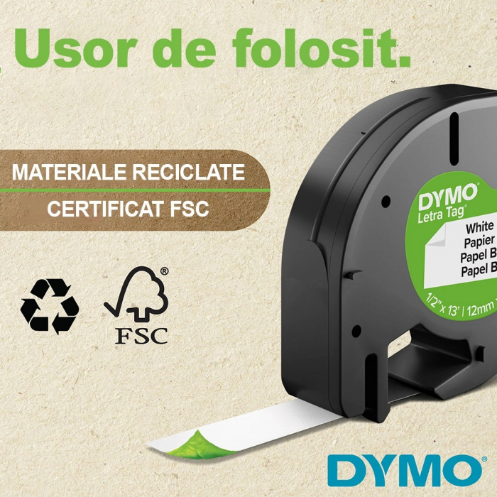 Set Aparat etichetat DYMO Letratag LT 200B Bluetooth 2172855 si 3 role etichete argintii [15]