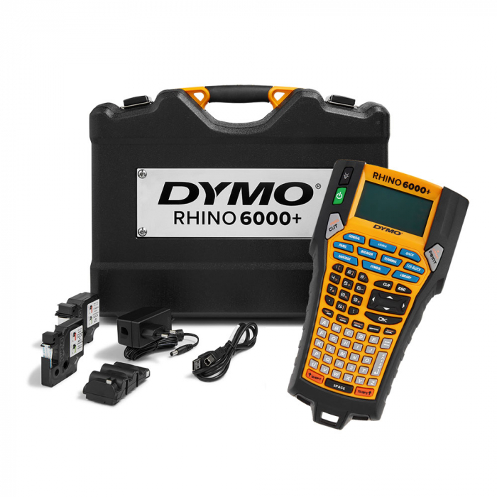 Aparat etichetat industrial Dymo Rhino 6000+ UK Kit cu servieta, 24 mm, conectare PC, taste rapide care economisesc timp, printare rapida etichete, rezistente la locul de munca, 2122966-big