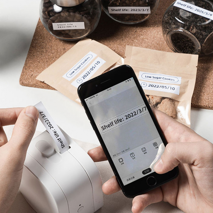 AIMO P12 PRO Bluetooth portable label maker, built-in battery, direct thermal printing or thermal transfer [3]