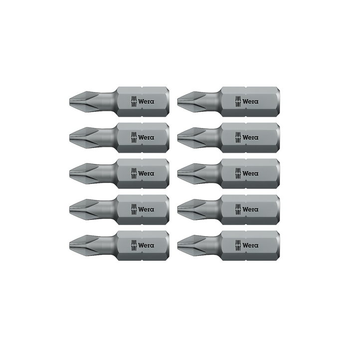 Bit surubelnita Wera 851/1 Z PH2 Set 10 bucati 25 mm compatibil suport 1/4" , 05072072001 [4]
