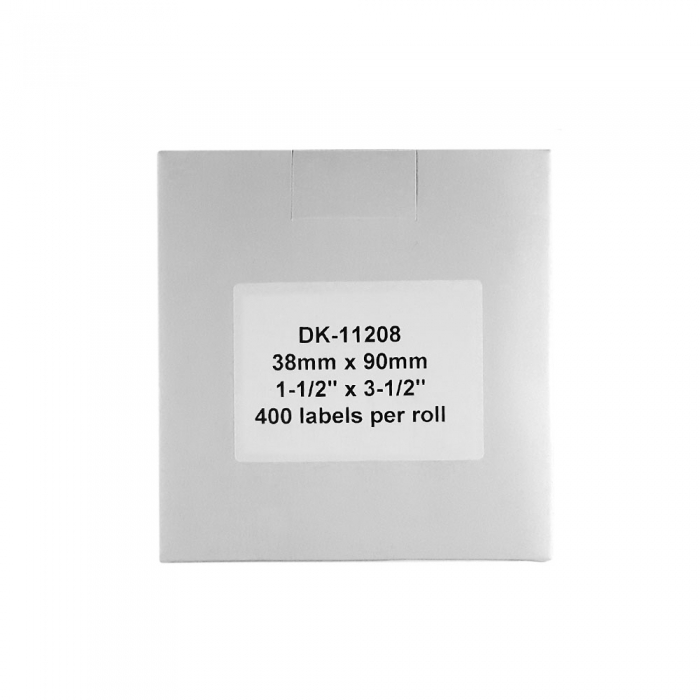 Set 3 x etichete compatibile Brother DK-11208, 38mm x 90mm, suport din plastic inclus DK11208-big