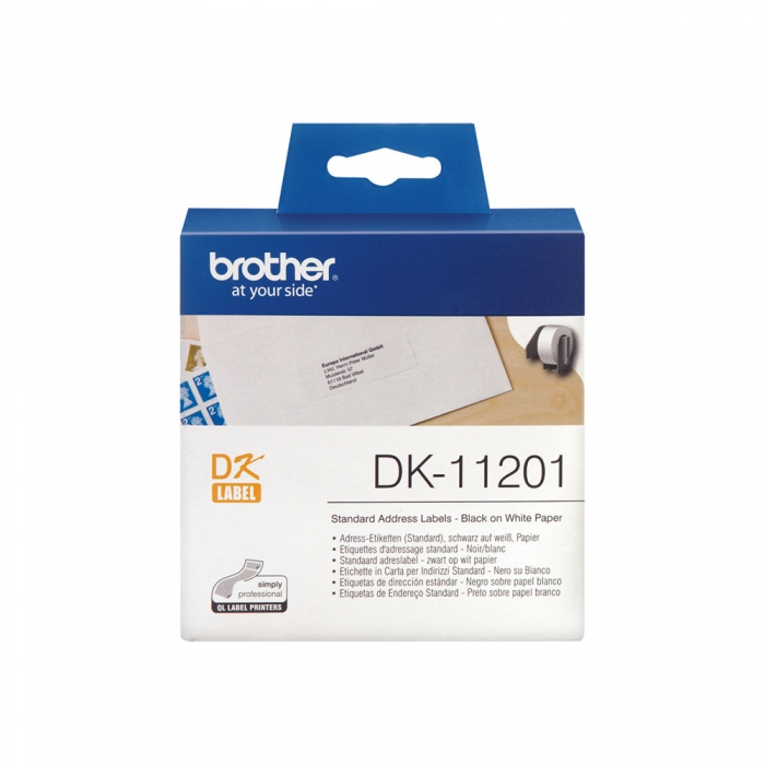 Brother DK eticheta adresa standard, 29mm x 90mm, 400 etich/rola, DK11201-big