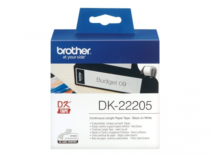 Eticheta originala modul continuu hartie Brother DK22205, 62mm x 30.48m, BH DK22205-big