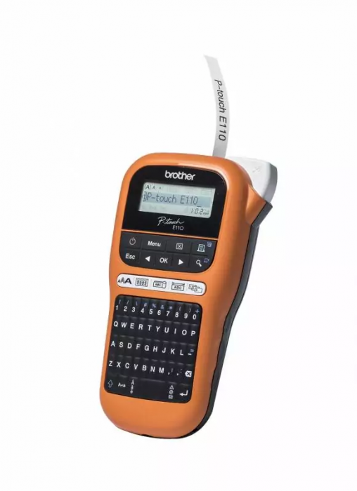 Brother P-Touch PT-E110VP etichetator portabil, Kit cu servieta, latime maxima banda 12mm-big