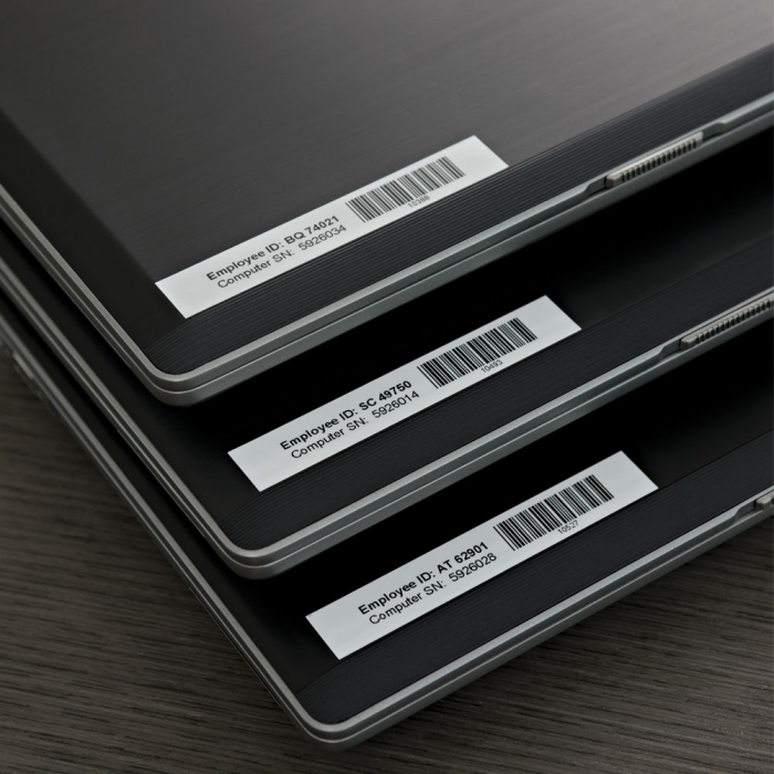 Set of 10 x compatible labels Brother TZe-221 9mm x 8m black/white gray box [3]