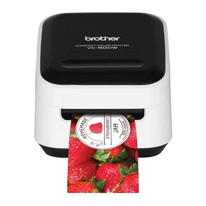 Brother VC-500W Versatile Compact Color Label and Photo, Wireless or USB connection, ZINK Zero Ink full color printing technology, 313 DPI, free applications for Windows, MacOS, Android or iOS-big