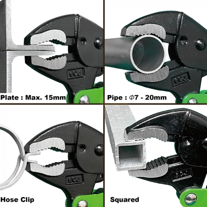 Cleste autoblocant cu extractor suruburi uzate, reglare automata, ENGINEER PZ-67, 175 mm [2]
