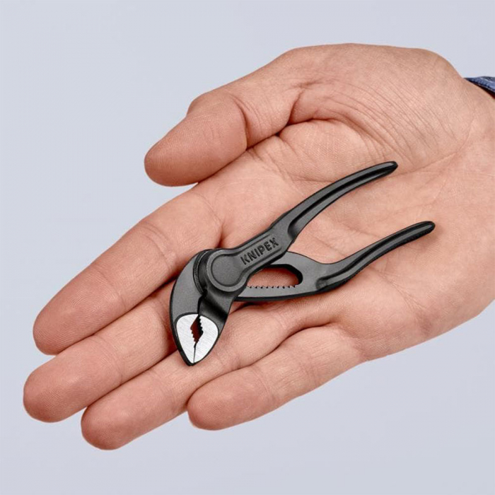 KNIPEX Set, 2 x XS Mini Pliers in Durable Polyester Case, Adjustable,Self-locking device, Precision Engineering, Plumbing, 100mm 002072V04XS [3]