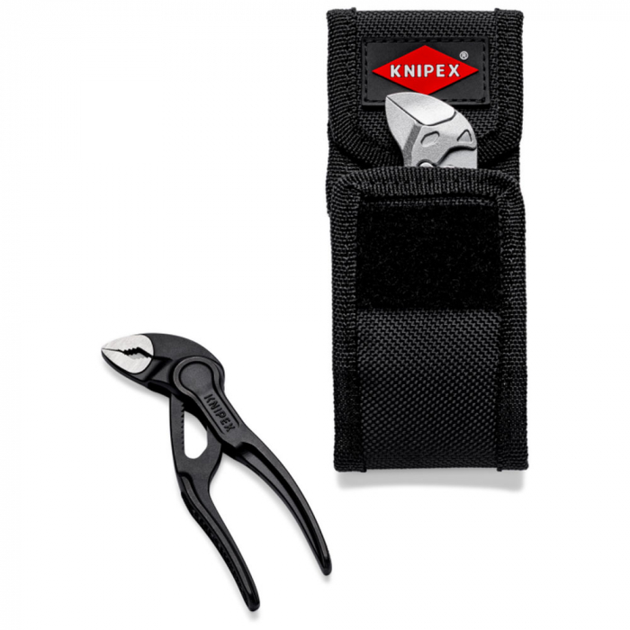 KNIPEX Set, 2 x XS Mini Pliers in Durable Polyester Case, Adjustable,Self-locking device, Precision Engineering, Plumbing, 100mm 002072V04XS [13]
