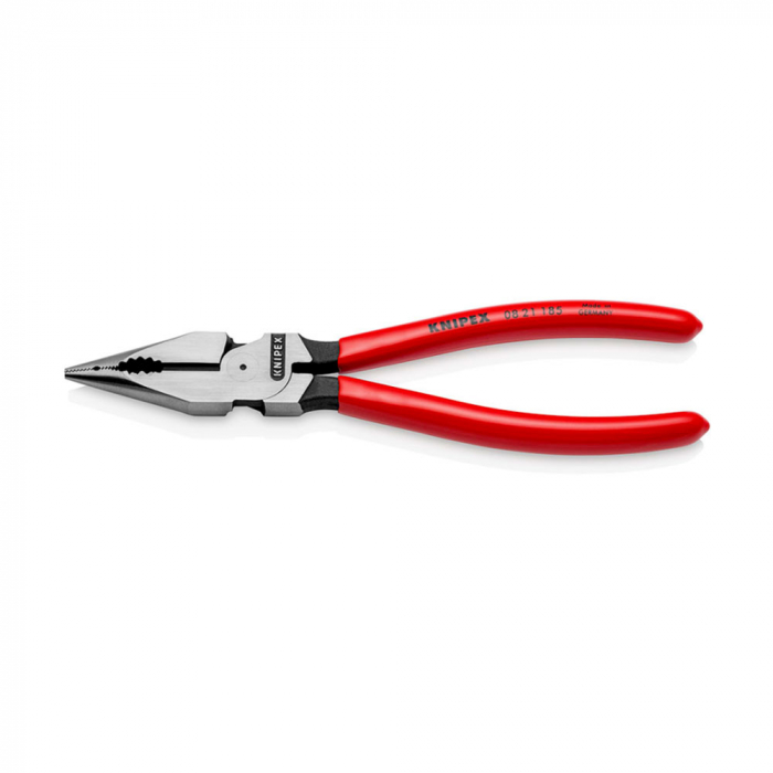 Needle-Nose Combination Pliers, plastic handle, 185mm, KNIPEX 08 21 185 [3]