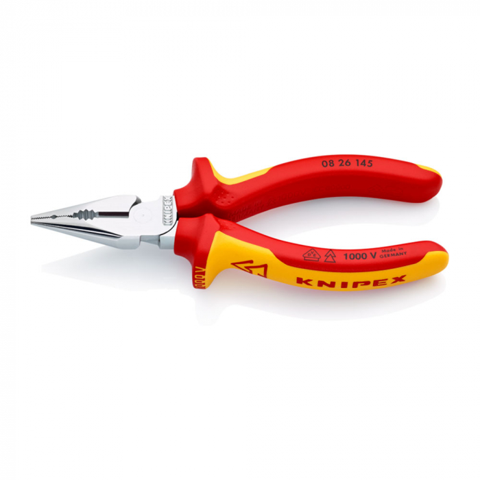 Needle-Nose Combination Pliers, VDE 1000 V, multicomponent handle, 145mm, KNIPEX 08 26 145 [5]