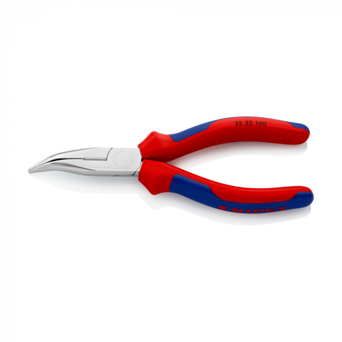 Pliers with semi-round tip, curved at 40⁰, for narrow spaces, multi-component handle, 160 mm, KNIPEX 25 25 160 [3]