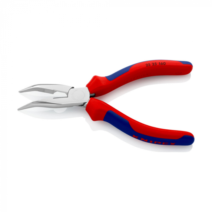 Pliers with semi-round tip, curved at 40⁰, for narrow spaces, multi-component handle, 160 mm, KNIPEX 25 25 160 [4]