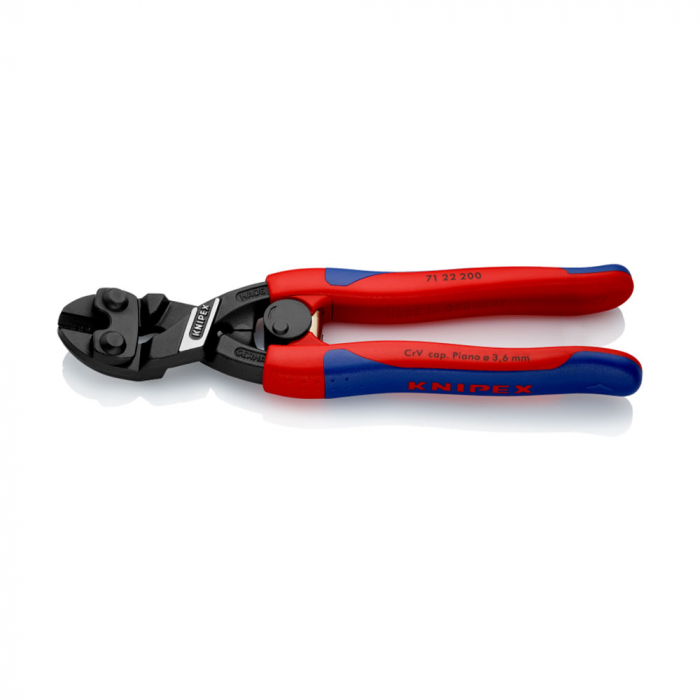 Cleste compact KNIPEX CoBolt, taietor suruburi, cuie, nituri pana la Ø 5,2 mm, arc elicoidal otelit, 71 22 200 [6]